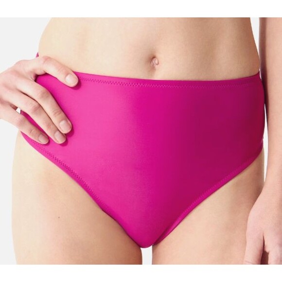 J. Crew Hallie High Waist Bikini Swim Bottom In Fuchsia Size XS - Picture 2 of 11